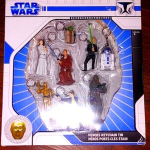 STAR WARS RARE KEY CHAIN  NEW  WITH C3PO GOLD MASK ON BACK